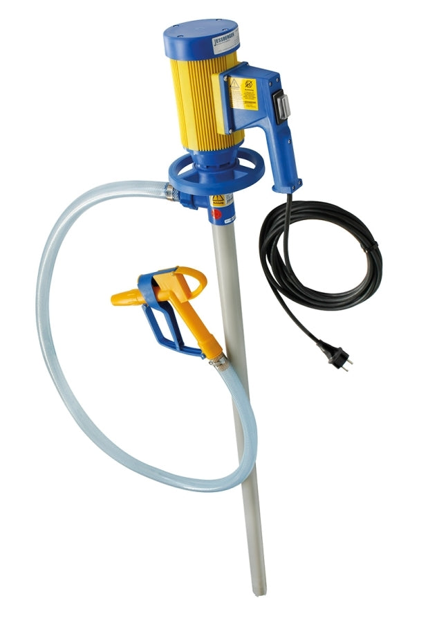 Elektrisches Fasspumpen-Set für Säuren und leichte Laugen – Komplettlösung für 200-L-Fässer & IBC