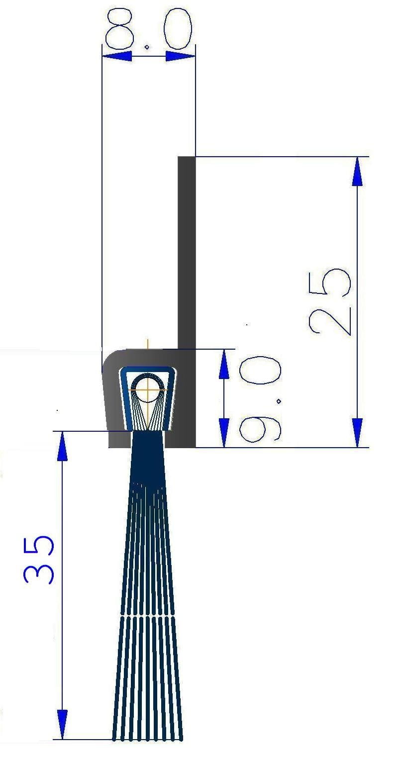 Streifenbürste h535